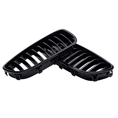 Calandre Noire Brillante pour BMW F10 Double Grille Avant de Course Ajustement Précis