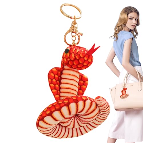 Llavero De Serpiente Relleno,Llavero De Serpiente De Peluche - Charm creativo para mochila con forma de serpiente | Colgante de llavero de animales de serpiente pequeña, colgante de animal de peluche