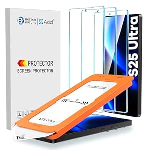 AACL 3-Pack for Samsung Galaxy S25 Ultra Screen Protector Tempered Glass, 9H Glass for S25 Ultra Screen Protector 5G, [Fast Alignment Tool] [Bubble Free] [6.9 Inch]