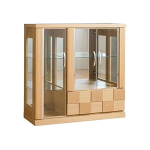 クロノス 幅90 コレクションボード 引出し付き コレクションケース 90ロータイプ (ナチュラル)