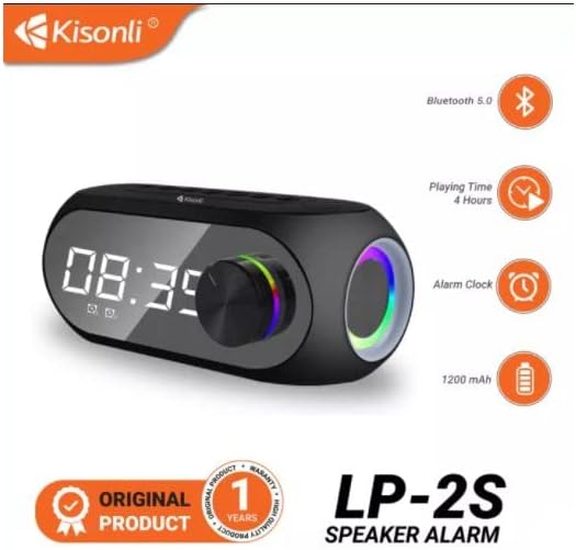 Жогорку view of the Kisonli LP-2S speaker showing control buttons for power, volume, mode, and track control.
