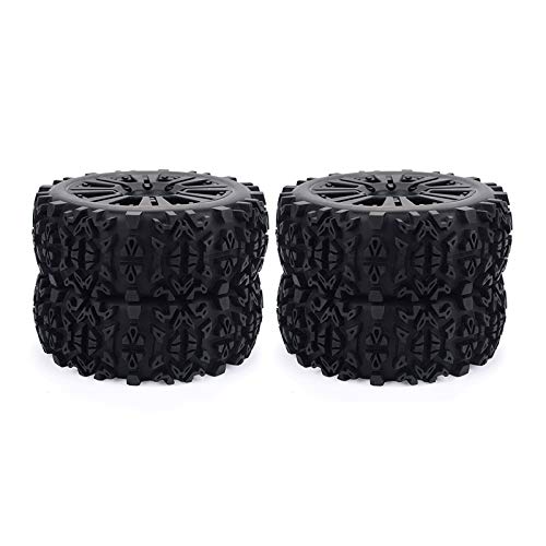 ACAMPTAR 17Mm Nabe Felge & Reifen Reifen für 1/8 Offroad RC Auto Buggy Redcat Team Losi VRX Kyosho HPI HSP Carson Hobao, 4 StüCke Cover