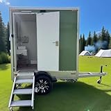 Portable Toilet Trailer with Shower, Mobile Bathroom Unit for Camping, Beach Events, Off-Grid Outdoor Living