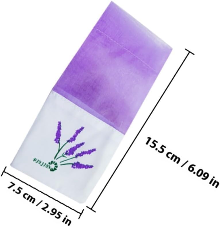 20pcs Lavender Sachet Bags Empty Linen Fabric Pouches for Home Fragrance Scented Storage Bags for Drawers and Closets