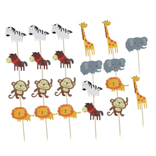 Toyvian 144 Peças De Decoração De Bolo Palhetas De Papel Decorativo Decorações De Bolo Toppers De An
