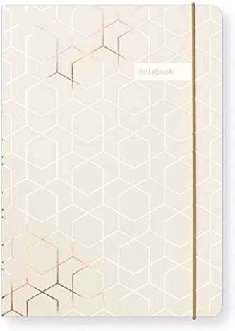 Matilda Myres Notebook - A5 Lined - Ivory & Rose Gold