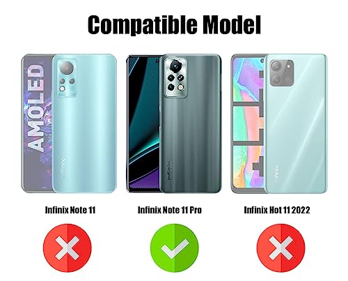 Image of Jkobi Back Cover Case for Infinix Note 11 Pro (Shockproof Clear Panel | Professional Black)
