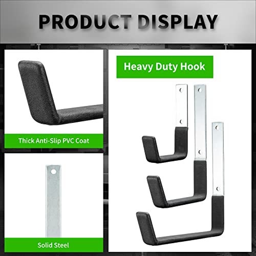 Pybtool Metal Utility Hooks Heavy Duty, Garage Wall Storage Hooks, Ladder Hooks thumb #4