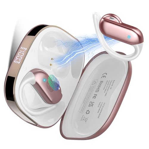 DUSONLAP AI Auriculares tradutor em tempo real 164 idiomas, .4 Open Ear com 7 modos, ouro rosa