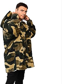 Dreamscene Camo Plush Hoodie Blanket Sherpa Throw