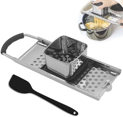 Tahanson Spätzle Knoepfle In Acciaio Inox Con Coperchio, Schiumarola E Raschietto – Autentico Coperchio Per Spaetzle Tedesco