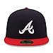 New Era 59FIFTY Atlanta Braves Navy/Red MLB 2017 Authentic Collection On Field Home Cap Size 7 1/8
