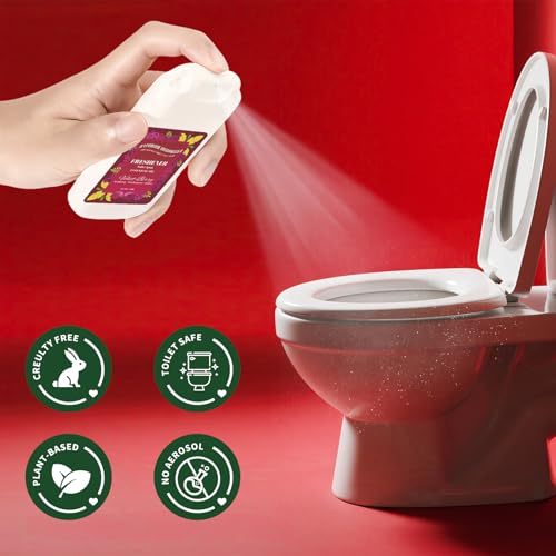 Image of Travel Size Toilet Spray, 2 Pack Air Freshener Spray for Bathroom Deodorizer, Travel Essentials Variety with Removable Hook - Cedar and Berry Scent