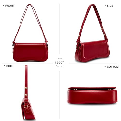 Image of Small Shoulder Bag for women,Crossbody Purses,Leather Tote Handbag Clutch Hobo Purse,with Zipper Closure for Women