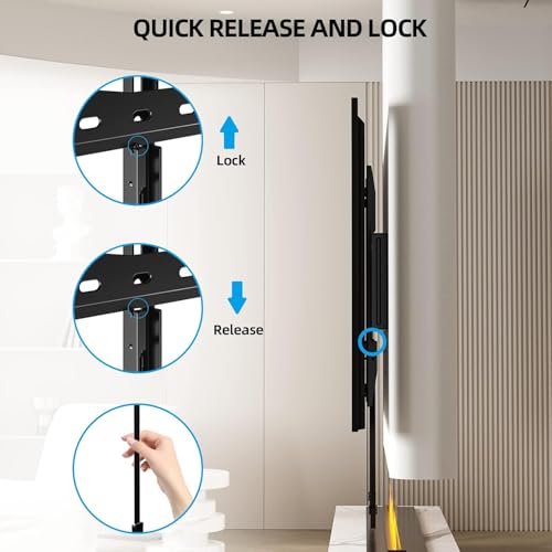 Image of HOME VISION TV Wall Mount Fixed for Most 26-65 Inch Flat /Curved TVs | Max VESA 400X400mm up to 99Lbs Fits 16 Inch Wood Studs, Universal Low Profile Wall Mount TV Bracket, Space Saving HV8401