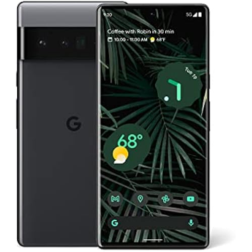 Google Pixel 6 Pro - 5G Android Phone - Unlocked Smartphone with Advanced Pixel Camera and Telephoto Lens - 128GB - Stormy Black