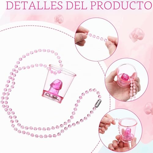 Miniatura 3 de Joonnair 12 Vasos De Chupito Para Colgar, Vasos De Chupito Con Cadena, Vasos De Chupito Jga, Vasos Despedida De Soltera 3 Cl 30 Ml Para Despedidas De Soltero, Fiestas Temáticas