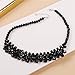 Bethynas Vintage Black Crystal Choker Necklace Braided Wide Collar Necklace Sexy Diamond-cut Crystal Necklace Prom Party Festival Accessories for Women (Black 1)