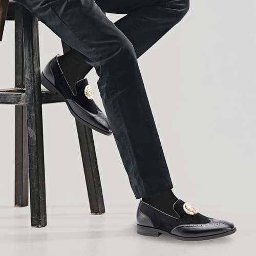 Image of JITAI Men's Fashion Loafers Wedding Shoes Loafers for Men Party Shoes
