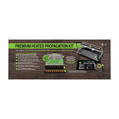 Super Sprouter Premium Heated Propagation Kit For Starting Seeds Or Cuttings, Includes Heat Mat, Tray, Grow Light, And More #TOP1