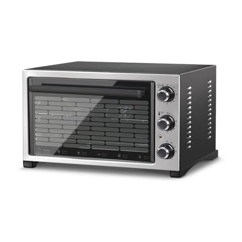 Wintem - Fornetto Elettrico 32L da 1420W con Timer 90 Minuti, Termostato 230°C, Cottura Omogenea, Griglia Inclusa, Ideale per Pizza, Dolci e Piatti Gratinati
