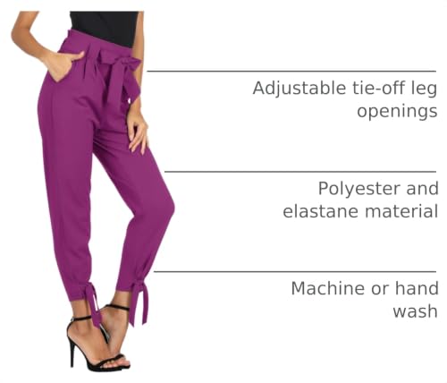 Image of GRACE KARIN Womens Casual High Waist Pencil Pants Paper Bag Pants for Work
