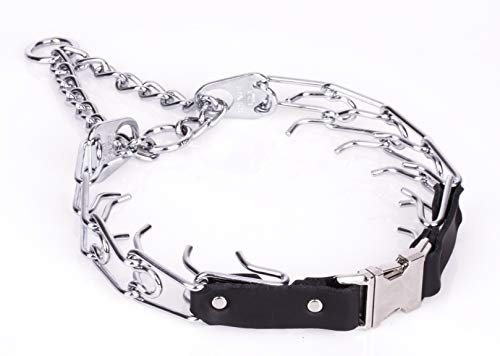 Herm Sprenger Stainless Steel Prong Training Collar with Quick-Snap Buckle (3.99mm) and Removable