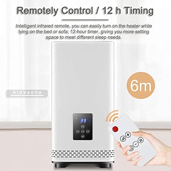 Riscaldatore Riscaldatore Verticale Per Ufficio, Riscaldatore Elettrico Convettore Per Ambiente Con Timer/Termostato Digitale, Protezione Da Surriscaldamento/Ribaltamento, Bassa Energia, Per