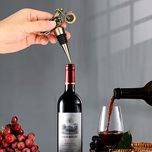 LKKCHER Bouchon Bouteille Vin de Moto, économiseur, Accessoire, Idée Cadeau de Fête des Pères, Cadeau de Noël Cadeau Anniversaire Homme pour Lui Papa Petit Ami Mari Grand-Père – vue 3