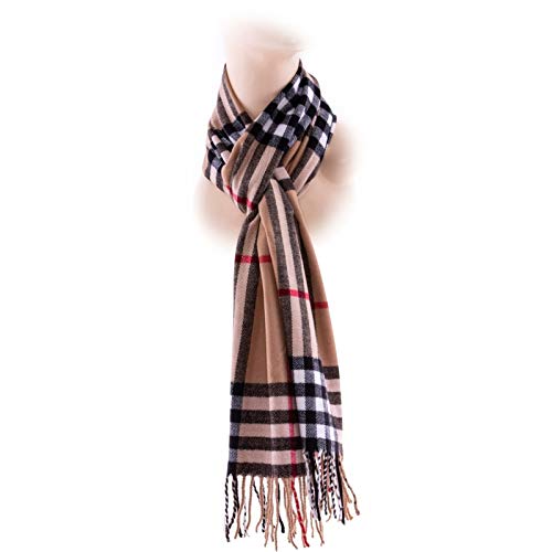 Deluxe Comfort Unisex Cashmere Feel Plaid Scarves3