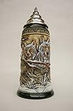  Jarra de cerveza alemana manada de lobos en alto relieve, jarra 075 litros KI 955 0,75L