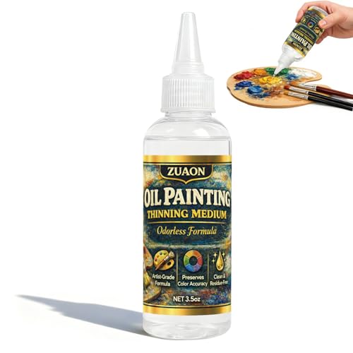 ZUAON Odorless Mineral Spirits Paint Thinner for Oil Painting, Odorless