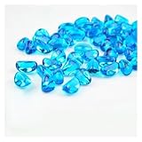 JTKSSCS Piedras Acuario Guijarros de Vidrio Transparente for pecera, guijarros de Colores, Accesorios for Acuario, decoración del hogar, 100/200/500g(Blue3,100g)