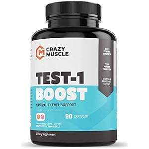 Crazy Muscle Testosterone Booster for Men and Women (over 1,300mg per capsule) to Increase Low Testosterone Levels by Crazy Muscle – Reverse The Effects of Low Test on Muscle and Fat – 90 Pills