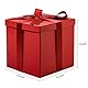 RUSPEPA Mittelgroße Geburtstagsgeschenkbox mit Deckel, Band und Seidenpapier, faltbare Geschenkbox – 1 Stück, 25,4 x 25,4 x 25,4 cm, Rot