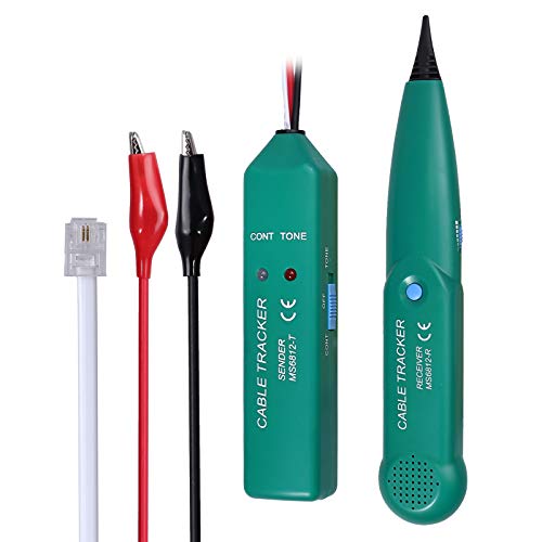 Proster Cable Tracker RJ11 RJ45 Wire Tracer Ethernet Tracker Telephone Tone Generator Line Toner Tester for Network Telephone Line Continuity Tester - Thumbnail 3