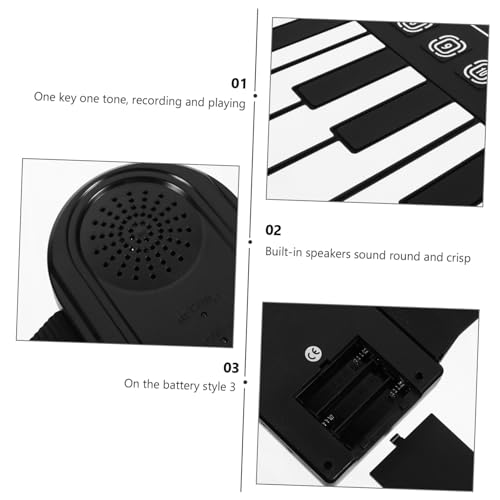 Toyvian 49 Rouleau Piano Piano Roulé À La Main Pliable Portable Électrique Piano Clavier Portable Clavier Piano Flexible Piano Clavier Numérique Enfant Piano Électronique Orgue Numéro - Les Beatles, Paul McCartney, John Lennon, RIngo Starr, George Harrison Toyvian 49 Rouleau Piano Piano Roulé À La Main Pliable Portable Électrique Piano Clavier Portable Clavier Piano Flexible Piano Clavier Numérique Enfant Piano Électronique Orgue Numéro – Image 6