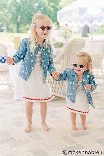 Mud Pie Children's Silver Sassy Patriotic Shades3