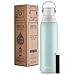 Brita Stainless Steel Premium Filtering Water Bottle, BPA-Free, Reusable, Insulated, Replaces 300 Plastic Water Bottles, Filter Lasts 2 Months or 40 Gallons, Includes 1 Filter, Glacier - 20 oz.