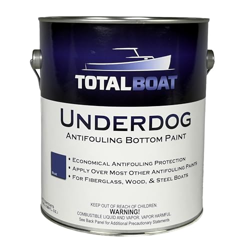 TotalBoat Underdog Marine Antifouling Bottom Paint for Fiberglass, Wood and Steel Boats (Blue, Gallon)