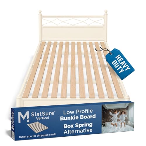 Meliusly SlatSure Queen Size Bunkie Board – Heavy Duty Vertical Bed Slats & Foldable Wooden...