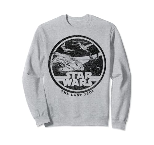 Image of Star Wars The Last Jedi Millennium Falcon Black And White Sweatshirt