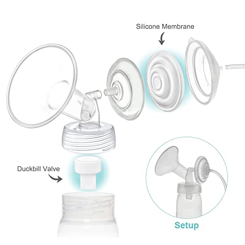 Maymom Pump Parts Compatible With Spectra S1 Spectra S2 Spectra 9 Plus Incl Duckbill Valve Silicone Membrane Replace Spectra Duckbill Valve Spectra S2 Replacement Parts Not Original Spectra Pump Parts #TOP2
