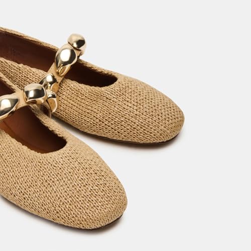 MICIFA Mary Jane Ballet Flats for Women, Round Toe Mary Jane Strap Ballerina Flats Comfortable Dressy Flat Shoes4