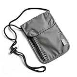 Quelcc Pochette Tour de Cou Voyage, Sac de Passeport pour Homme et Femme avec...