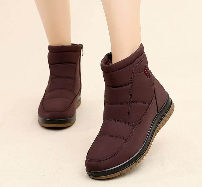 Women's Winter Snow Boots - Warm Fur Lined Waterproof Ankle Boots, Outdoor Comfortable Booties for Cold Weather​