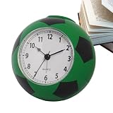 Reloj De Escritorio - Reloj De Escritorio De Despertador, Reloj Analógico Creativo | Despertador Silencioso en Forma De Fútbol, Reloj De...
