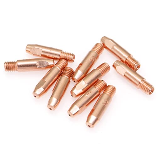 MASUNN 10 Pcs 24KD M6 MIG/MAG Welding Torch Contact Tip Gas Nozzle 0.8/1.0/1.2/1.4mm-1.0mm