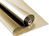 Nayoroom Sonnenschutzfolie Fenster Außen Oder Innen - Spiegelfolie Fenster Sichtschutz Statisch Haftend - Gold 90x200 Wärmeschutzfolie Fenster Fensterfolie - Rückstandslose Sonnenschutz Folie
