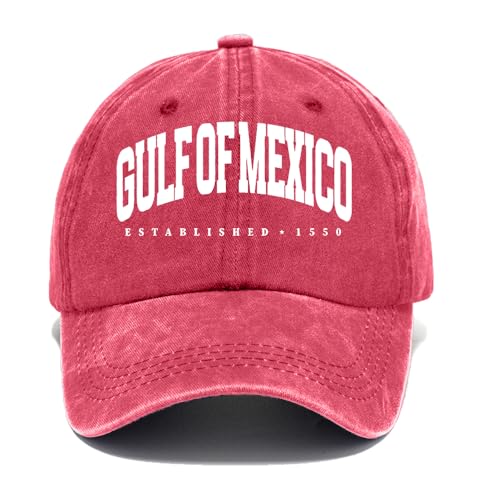 Generic Unisex-Adult Cotton Baseball Cap, Gulf of Mexico, Red